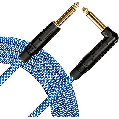 Livewire Signature Guitar Cable Straight/Angle Blue and White