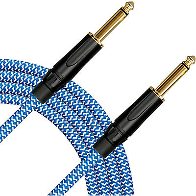Livewire Signature Guitar Cable Straight/Straight Blue and White