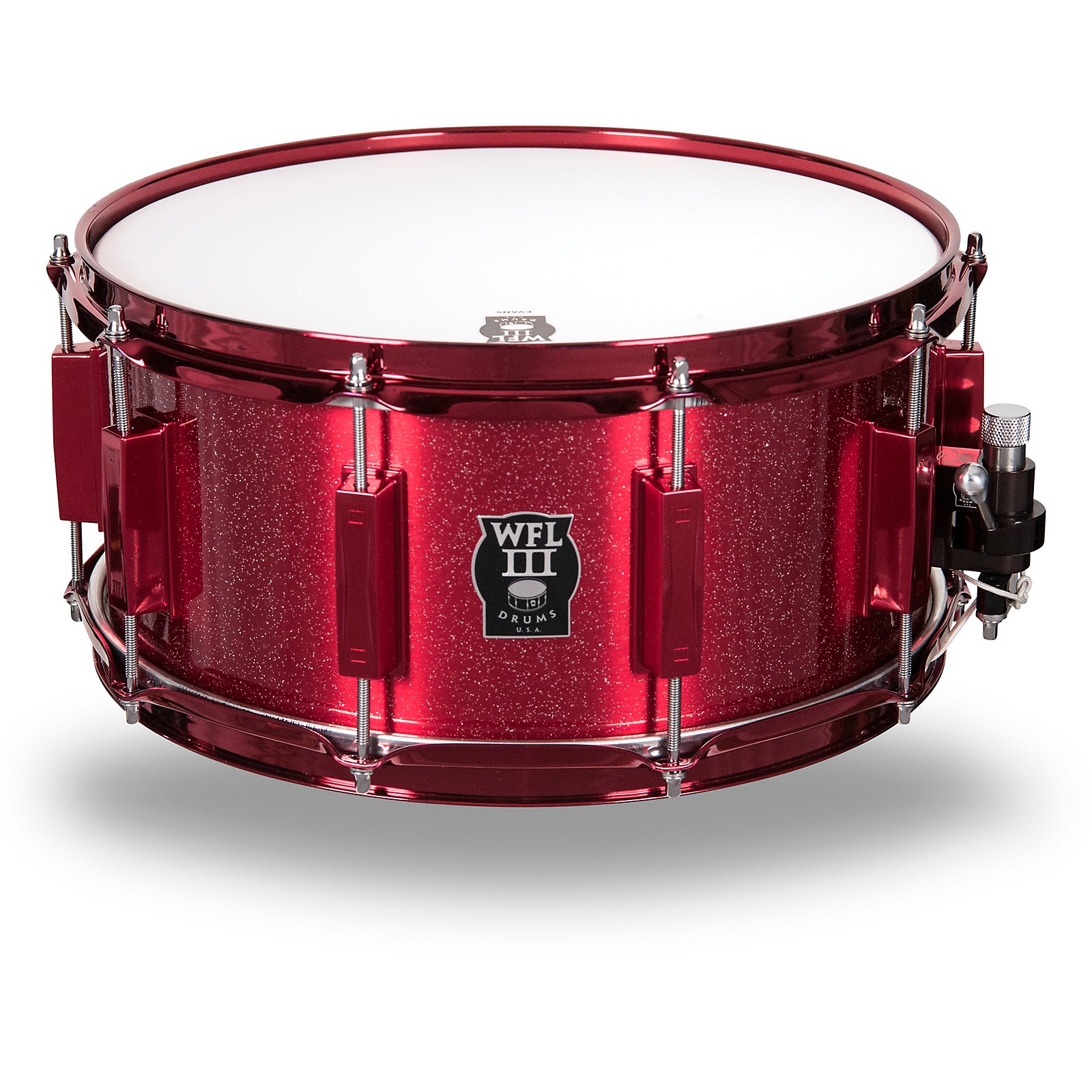 WFLIII Drums Signature Metal Snare Drum with Red Hardware 14 x 6.5 in