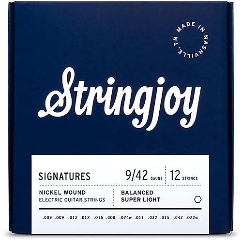 Stringjoy Signatures 12 String Nickel Wound Electric Guitar Strings 9 - 42