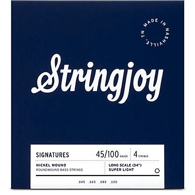 Stringjoy Signatures 4 String Long Scale Nickel Wound Bass Guitar Strings