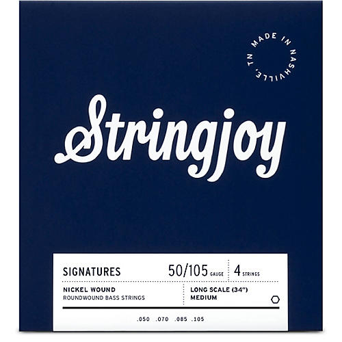 Stringjoy Signatures 4 String Long Scale Nickel Wound Bass Guitar Strings 50 - 105