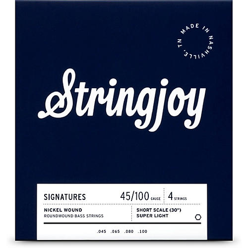 Stringjoy Signatures 4 String Short Scale Nickel Wound Bass Guitar Strings 45 - 100