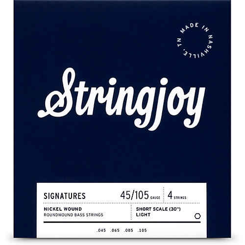 Stringjoy Signatures 4 String Short Scale Nickel Wound Bass Guitar Strings 45 - 105