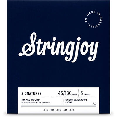 Stringjoy Signatures 5 String Short Scale Nickel Wound Bass Guitar Strings