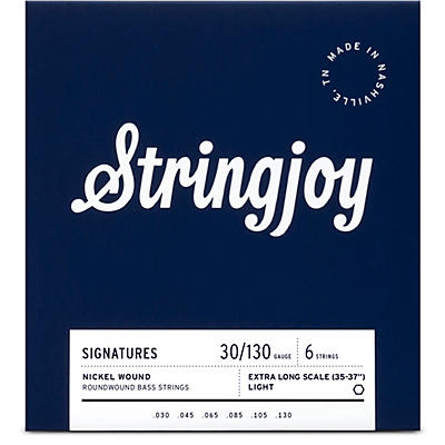 Stringjoy Signatures 6 String Extra Long Scale Nickel Wound Bass Guitar Strings