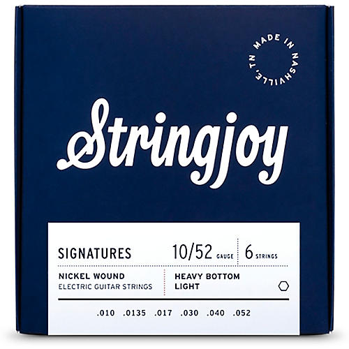 Stringjoy Signatures 6 String Nickel Wound Electric Guitar Strings 10 - 52