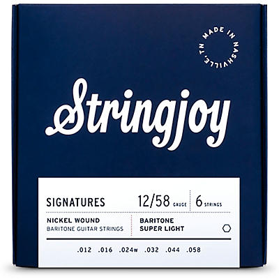 Stringjoy Signatures Baritone Nickel Wound Electric Guitar Strings