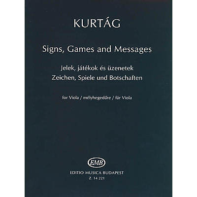 Editio Musica Budapest Signs, Games and Messages for Viola EMB Series