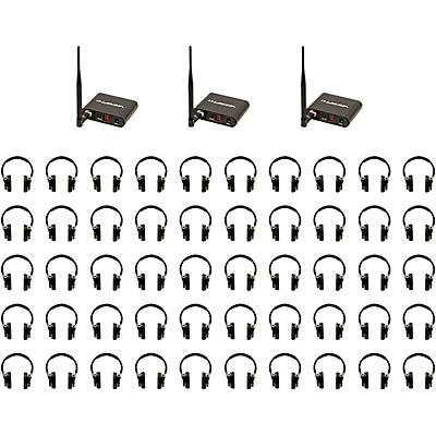 Vocopro Silent Disco 350 Package with 50 Headphones