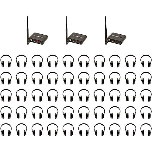VocoPro Silent Disco 350 Package with 50 Headphones
