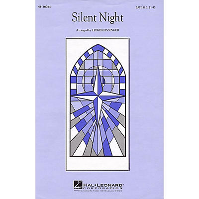Hal Leonard Silent Night SATB a cappella arranged by Edwin Fissinger