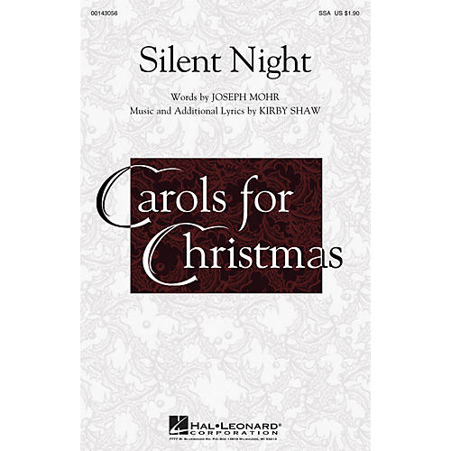 Hal Leonard Silent Night SSA composed by Kirby Shaw