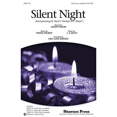 Shawnee Press Silent Night (with Bach's Prelude in C Major) SATB, HANDBELLS arranged by Eric Lane Barnes