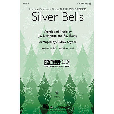 Hal Leonard Silver Bells (Discovery Level 2) 3-Part Mixed by Bing Crosby arranged by Audrey Snyder