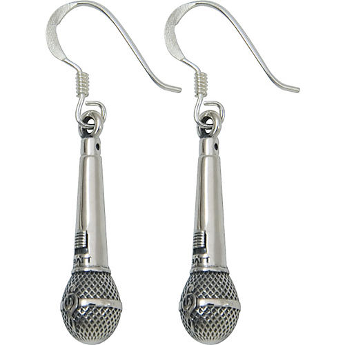 Silver Microphone Earrings