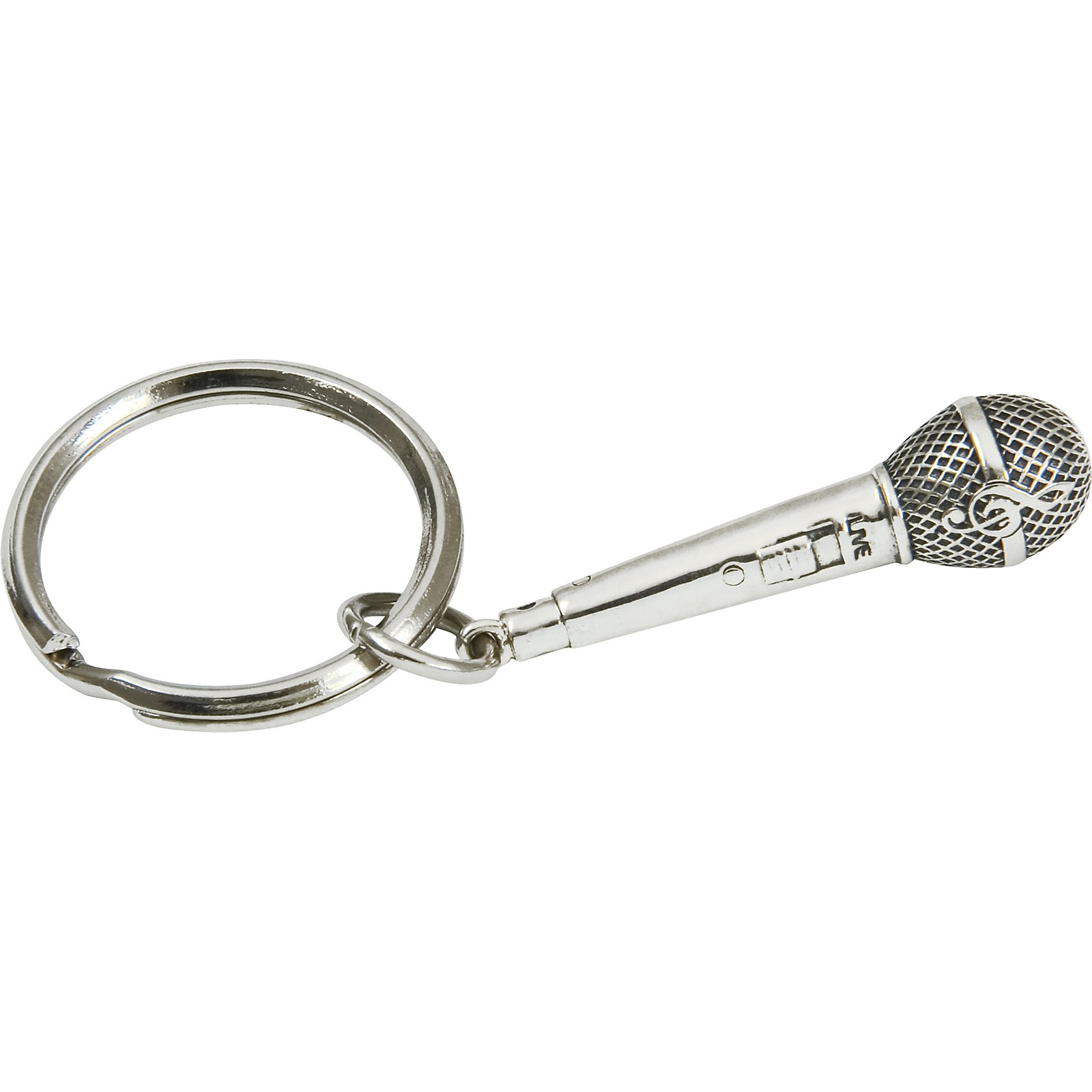 Jeffrey David Silver Microphone Keychain Musician's Friend