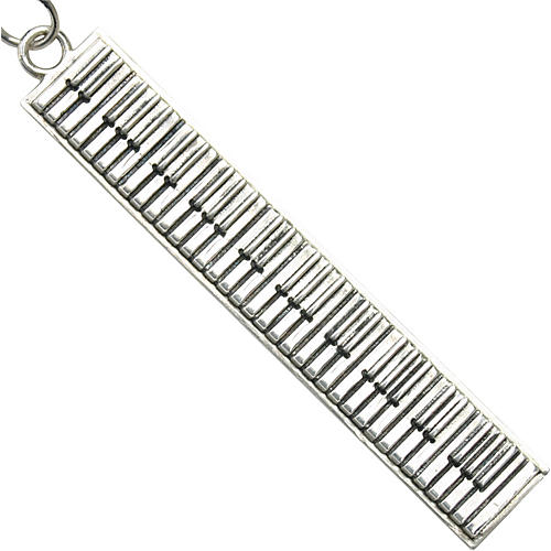 Silver Piano Keychain