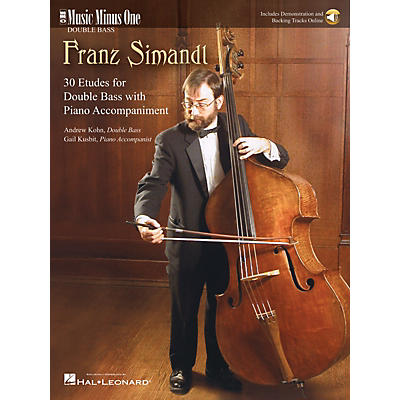Music Minus One Simandl - 30 Etudes for Double Bass Music Minus One Series Softcover Audio Online by Andrew Kohn