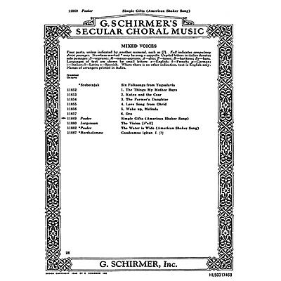 G. Schirmer Simple Gifts American Shaker Song With Piano SATB composed by Folk Song