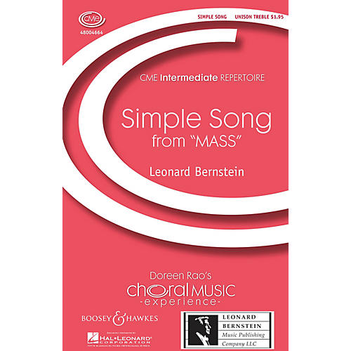 Boosey and Hawkes Simple Song (from Mass) CME Intermediate UNIS composed by Leonard Bernstein