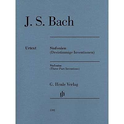 G. Henle Verlag Sinfonias (Three Part Inventions) Henle Music Folios Series Softcover