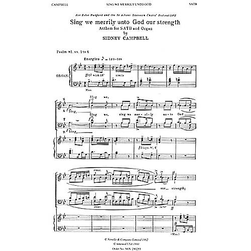 Novello Sing We Merrily Unto God Our Strength SATB Composed by Sidney Campbell