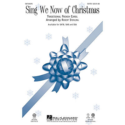 Hal Leonard Sing We Now of Christmas SAB Arranged by Robert Sterling