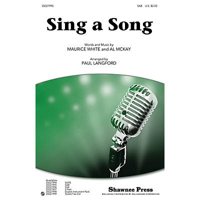 Shawnee Press Sing a Song SAB by Earth, Wind & Fire arranged by Paul Langford