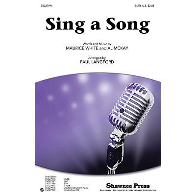 Shawnee Press Sing a Song Studiotrax CD by Earth, Wind & Fire Arranged by Paul Langford