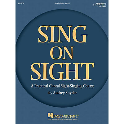 Hal Leonard Sing on Sight (A Practical Choral Sight-Singing Course) 2/3 Part Mixed Teacher Edition