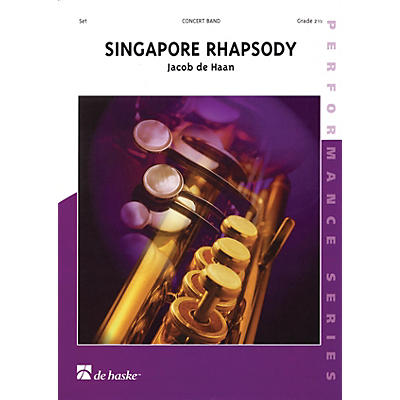 De Haske Music Singapore Rhapsody Full Score Concert Band Level 2.5 Composed by Jacob de Haan