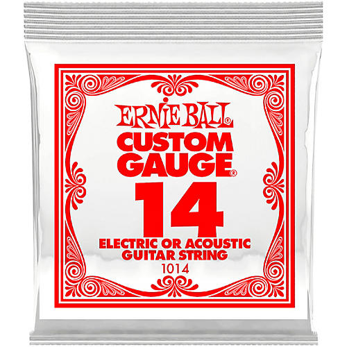 Ernie Ball Single Plain Steel Electric or Acoustic Guitar String