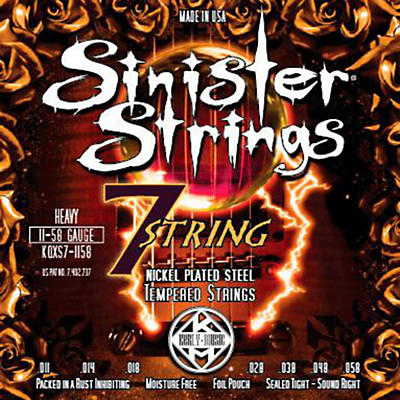 Kerly Music Sinister Strings Nickel Wound Electric Guitar Strings - 7-String Heavy