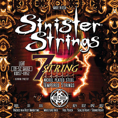Sinister Strings Nickel Wound Electric Guitar Strings - 7-String Light