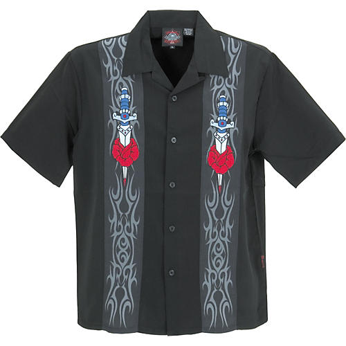 Dragonfly Clothing Company Sir Charles Tattoo Embroidered Panel Shirt ...