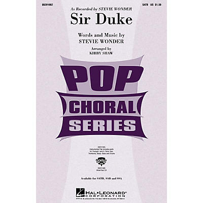 Hal Leonard Sir Duke SAB by Stevie Wonder Arranged by Kirby Shaw