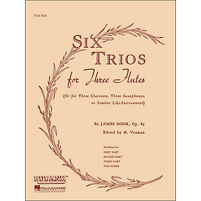 Hal Leonard Six Trios for Three Flutes First Part