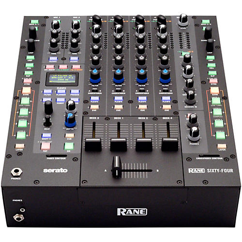 Sixty-Four 4-Channel DJ Mixer with Serato DJ Software