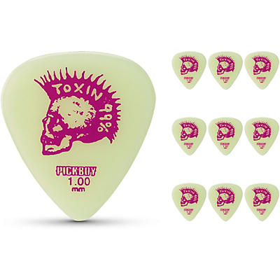 Pick Boy Skull Toxin 99 Glow in the Dark Celluloid Guitar Picks