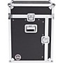Road Runner Slant Mixer Rack Case/Vertical Rack Black 12 Sp