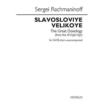 Novello Slavosloviye Velokoye (The Great Doxology) (from the All-Night Vigil) SATB a cappella by Rachmaninoff