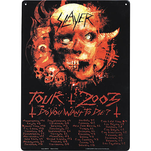 Slayer Tour 2003 Metal Sign