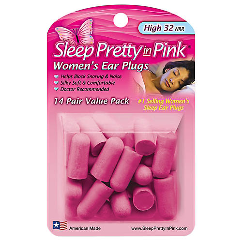 Sleep Pretty in Pink Women's Ear Plugs (14 Pair)
