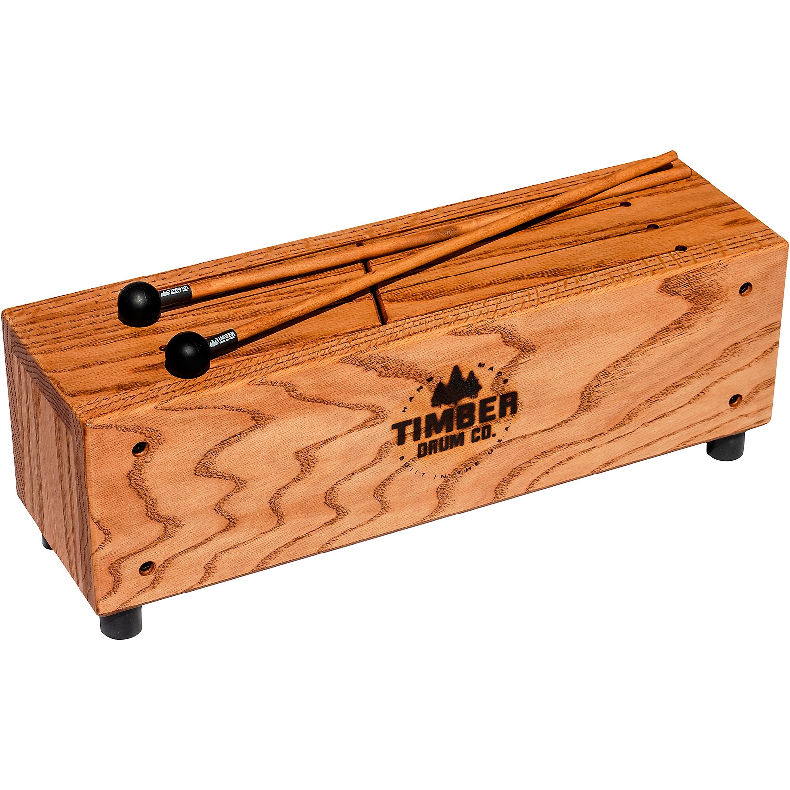 Timber Drum Company Slit Tongue Log Drum with Mallets | Musician's Friend