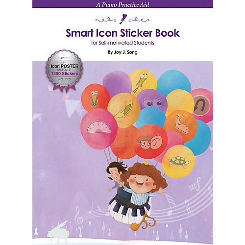 Hal Leonard Smart Icon Sticker Book Educational Piano Library Series Softcover Written by Joy J. Song