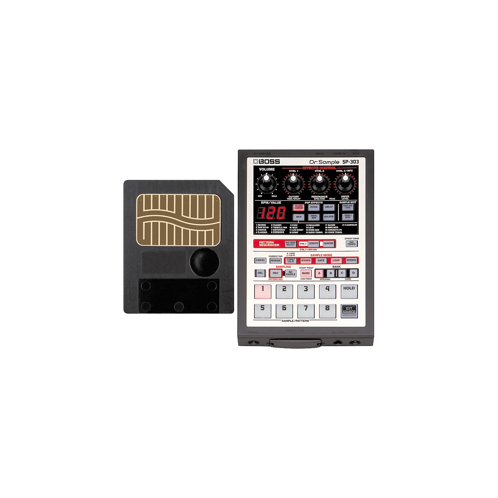 Simpletech SmartMedia Card & Boss SP303 Upside Down Package Musician