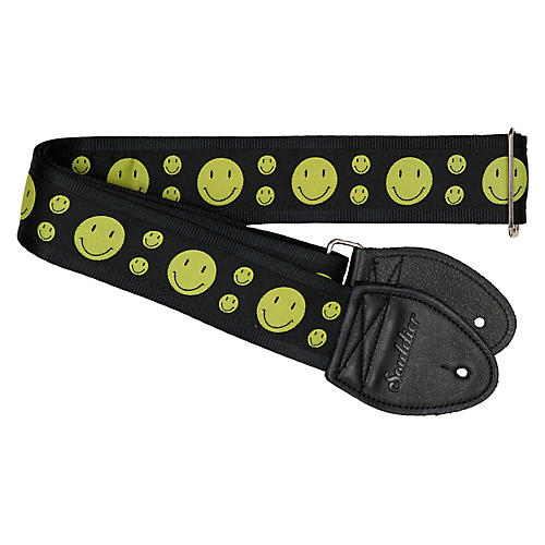 Souldier Smiley Face Guitar Strap Yellow 2 in.