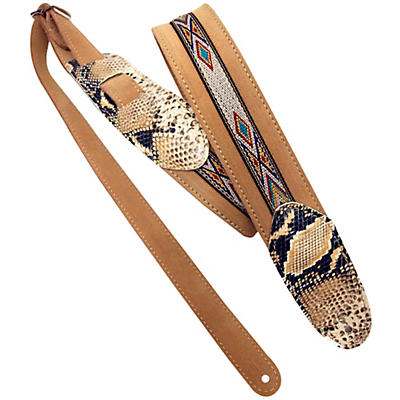 LM Products Snake Embossed and Suede Guitar Strap