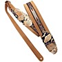 LM Products Snake Embossed and Suede Guitar Strap Tan
